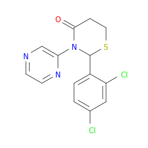 4H-1,3-Thiazin-4-one, 2-(2,4-dichlorophenyl)tetrahydro-3-pyrazinyl-