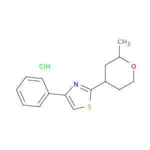 Thiazole, 4-phenyl-2-(tetrahydro-2-methyl-2H-pyran-4-yl)-, hydrochloride