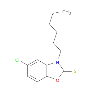2(3H)-Benzoxazolethione, 5-chloro-3-hexyl-