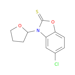 2(3H)-Benzoxazolethione, 5-chloro-3-(tetrahydro-2-furanyl)-