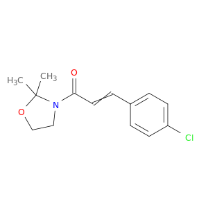 Oxazolidine, 3-[3-(4-chlorophenyl)-1-oxo-2-propenyl]-2,2-dimethyl-