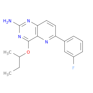 Pyrido[3,2-d]pyrimidin-2-amine, 6-(3-fluorophenyl)-4-(1-methylpropoxy)-