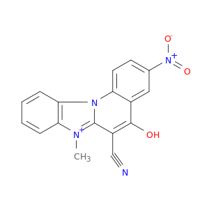 Benzimidazo[1,2-a]quinolinium, 6-cyano-5-hydroxy-7-methyl-3-nitro-