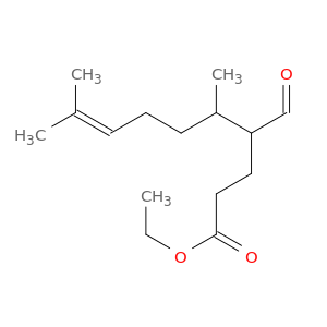 8-Decenoic acid, 4-formyl-5,9-dimethyl-, ethyl ester