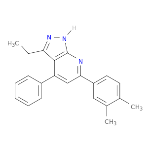 1H-Pyrazolo[3,4-b]pyridine, 6-(3,4-dimethylphenyl)-3-ethyl-4-phenyl-