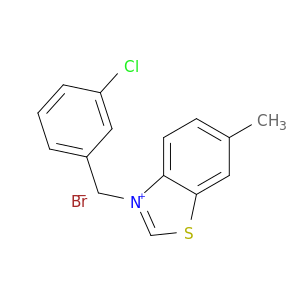 Benzothiazolium, 3-[(3-chlorophenyl)methyl]-6-methyl-, bromide