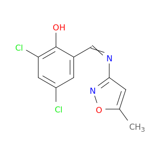 Phenol, 2,4-dichloro-6-[[(5-methyl-3-isoxazolyl)imino]methyl]-