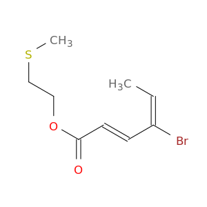 2,4-Hexadienoic acid, 4-bromo-, 2-(methylthio)ethyl ester, (Z,E)-