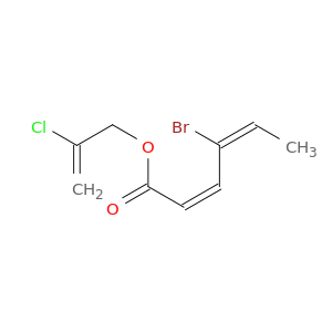 2,4-Hexadienoic acid, 4-bromo-, 2-chloro-2-propenyl ester, (Z,E)-