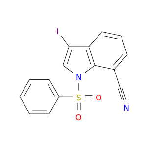 3-Iodo-1-(phenylsulfonyl)-1H-indole-7-carbonitrile