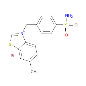 Benzothiazolium, 3-[[4-(aminosulfonyl)phenyl]methyl]-6-methyl-, bromide