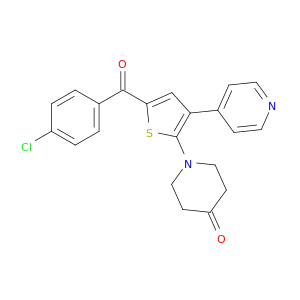 4-Piperidinone, 1-[5-(4-chlorobenzoyl)-3-(4-pyridinyl)-2-thienyl]-