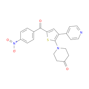 4-Piperidinone, 1-[5-(4-nitrobenzoyl)-3-(4-pyridinyl)-2-thienyl]-