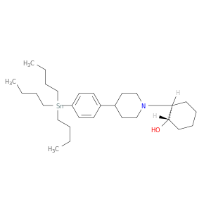 Cyclohexanol, 2-[4-[4-(tributylstannyl)phenyl]-1-piperidinyl]-, (1S,2S)-