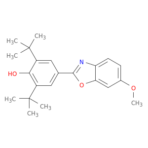 Phenol, 2,6-bis(1,1-dimethylethyl)-4-(6-methoxy-2-benzoxazolyl)-