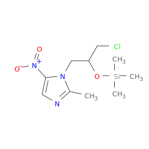 1H-Imidazole, 1-[3-chloro-2-[(trimethylsilyl)oxy]propyl]-2-methyl-5-nitro-