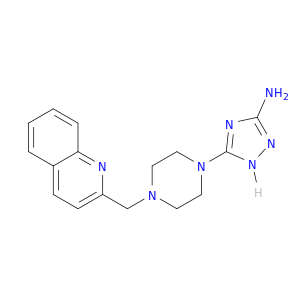1H-1,2,4-Triazol-3-amine, 5-[4-(2-quinolinylmethyl)-1-piperazinyl]-