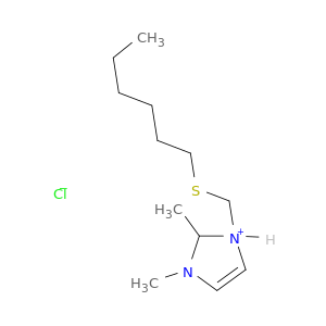 1H-Imidazolium, 1-[(hexylthio)methyl]-2,3-dimethyl-, chloride