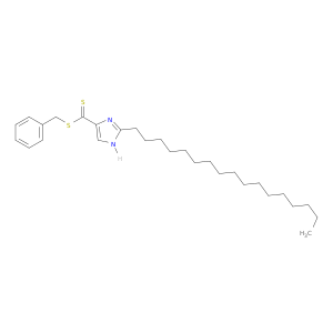 1H-Imidazole-4-carbodithioic acid, 2-heptadecyl-, phenylmethyl ester