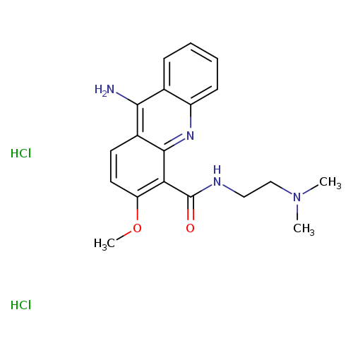 4-Acridinecarboxamide,9-amino-N-[2-(dimethylamino)ethyl]-3-methoxy-, hydrochloride (1:2)