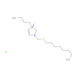 1H-Imidazolium, 1-butyl-3-[(octylthio)methyl]-, chloride
