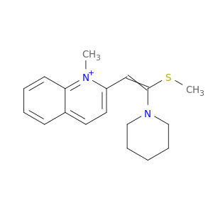 Quinolinium,1-methyl-2-[2-(methylthio)-2-(1-piperidinyl)ethenyl]-, iodide (1:1)