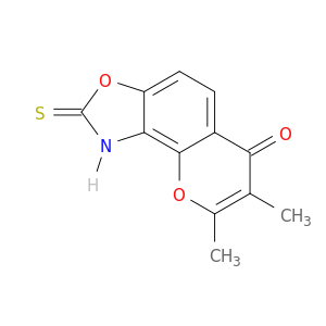 6H-Pyrano[2,3-e]benzoxazol-6-one, 1,2-dihydro-7,8-dimethyl-2-thioxo-
