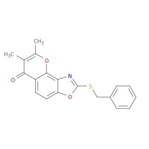 6H-Pyrano[2,3-e]benzoxazol-6-one, 7,8-dimethyl-2-[(phenylmethyl)thio]-