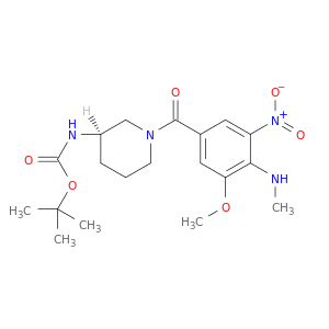 Carbamic acid, N-[(3R)-1-[3-methoxy-4-(methylamino)-5-nitrobenzoyl]-3-piperidinyl]-, 1,1-dimethylethyl ester