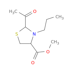 4-Thiazolidinecarboxylic acid, 2-acetyl-3-propyl-, methyl ester