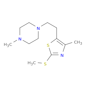 Piperazine, 1-methyl-4-[2-[4-methyl-2-(methylthio)-5-thiazolyl]ethyl]-