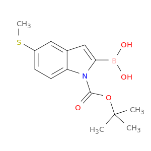 2-BORONO-5-(METHYLTHIO)-1H-INDOLE-1-CARBOXYLIC ACID TERT-BUTYL ESTER