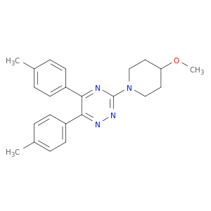 1,2,4-Triazine, 3-(4-methoxy-1-piperidinyl)-5,6-bis(4-methylphenyl)-