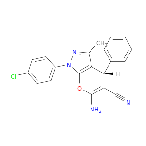 (S)-6-氨基-1-(4-氯苯基)-3-甲基-4-苯基-1,4-二氢吡喃并[2,3-c]吡唑-5-腈