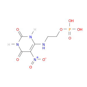 2,4(1H,3H)-Pyrimidinedione, 5-nitro-6-[[2-(phosphonooxy)ethyl]amino]-