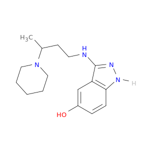 1H-Indazol-5-ol, 3-[[3-(1-piperidinyl)butyl]amino]-