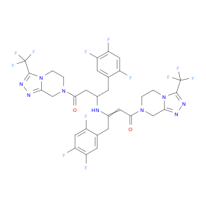 1-BUTANONE, 1-[5,6-DIHYDRO-3-(TRIFLUOROMETHYL)-1,2,4-TRIAZOLO[4,3-A]PYRAZIN-7(8H)-YL]-3-[[3-[5,6-DIHYDRO-3-(TRIFLUOROMETHYL)-1,2,4-TRIAZOLO[4,3-A]PYRAZIN-7(8H)-YL]-3-OXO-1-[(2,4,5-TRIFLUOROPHENYL)METHYL]-1-PROPEN-1-YL]AMINO]-4-(2,4,5-TRIFLUOROPHENYL)-