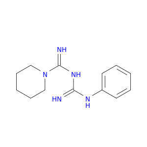1-Piperidinecarboximidamide, N-[imino(phenylamino)methyl]-