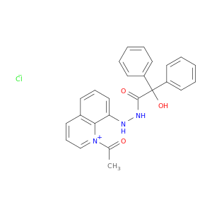 Quinolinium, 1-acetyl-8-[2-(hydroxydiphenylacetyl)hydrazino]-, chloride