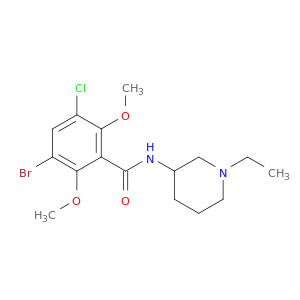 Benzamide, 3-bromo-5-chloro-N-(1-ethyl-3-piperidinyl)-2,6-dimethoxy-