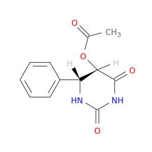 2,4(1H,3H)-Pyrimidinedione, 5-(acetyloxy)dihydro-6-phenyl-, cis-