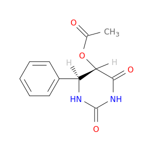 2,4(1H,3H)-Pyrimidinedione, 5-(acetyloxy)dihydro-6-phenyl-, trans-