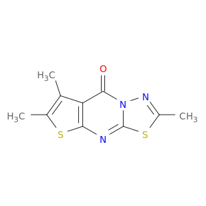 2,6,7-Trimethyl-8H-(1,3,4)thiadiazolo(3,2-a)thieno(2,3-d)pyrimidin-8-one