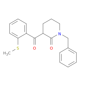 2-Piperidinone, 3-[2-(methylthio)benzoyl]-1-(phenylmethyl)-