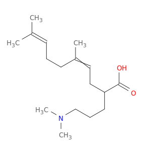 4,8-Decadienoic acid, 5,9-dimethyl-2-(3-(dimethylamino)propyl)-