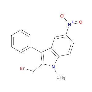 1H-Indole, 2-(bromomethyl)-1-methyl-5-nitro-3-phenyl-