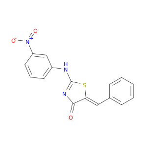 4(5H)-Thiazolone, 2-[(3-nitrophenyl)amino]-5-(phenylmethylene)-, (Z)-
