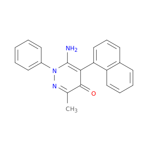 4(1H)-Pyridazinone, 6-amino-3-methyl-5-(1-naphthalenyl)-1-phenyl-