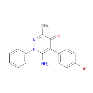 4(1H)-Pyridazinone, 6-amino-5-(4-bromophenyl)-3-methyl-1-phenyl-