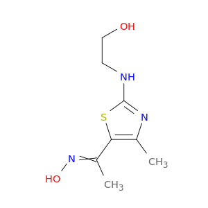 Ethanone, 1-[2-[(2-hydroxyethyl)amino]-4-methyl-5-thiazolyl]-, oxime